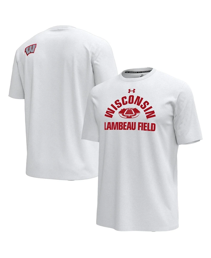 Under Armour Men's White Wisconsin Badgers 2026 Lambeau Field Collection Icon T-Shirt