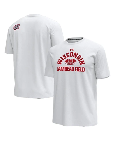 Under Armour Men's White Wisconsin Badgers 2026 Lambeau Field Collection Icon T-Shirt