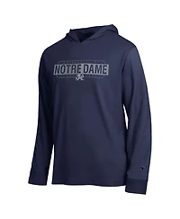 Champion Men's Navy Notre Dame Fighting Irish Gradient All-Star Long Sleeve Hooded T-Shirt