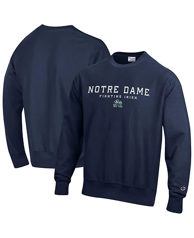 Champion Men's Navy Notre Dame Fighting Irish Relentless Reverse Weave Sweatshirt