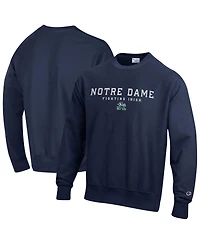 Champion Men's Navy Notre Dame Fighting Irish Relentless Reverse Weave Sweatshirt
