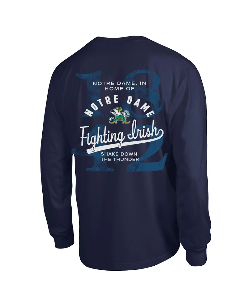 Champion Men's Navy Notre Dame Fighting Irish Laminated All-Star Long Sleeve T-Shirt
