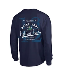 Champion Men's Navy Notre Dame Fighting Irish Laminated All-Star Long Sleeve T-Shirt