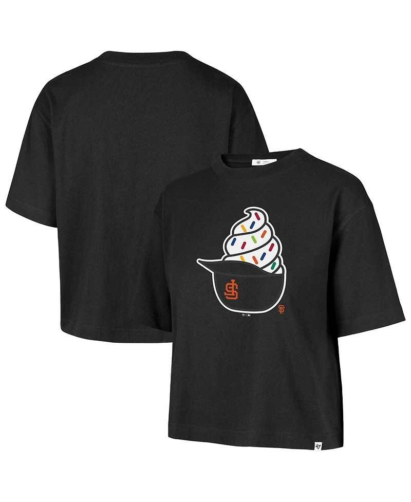 47 Brand Women's Black San Francisco Giants Ice Cream Helmet T-Shirt