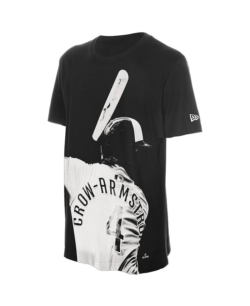 New Era Men's Pete Crow-Armstrong Black Chicago Cubs Oversized Graphic T-Shirt