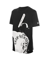 New Era Men's Pete Crow-Armstrong Black Chicago Cubs Oversized Graphic T-Shirt