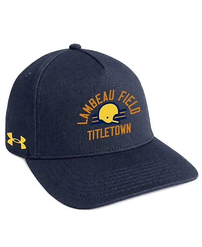 Under Armour Men's and Women's Navy Notre Dame Fighting Irish Shamrock Series Blitzing A-Frame Adjustable Hat