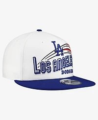 New Era Men's White Los Angeles Dodgers Retro Sweep 9FIFTY Snapback Hat