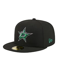 New Era Men's Black Dallas Stars Color Pop 59FIFTY Fitted Hat
