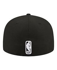 New Era Men's Black Brooklyn Nets Team Collage 59FIFTY Fitted Hat