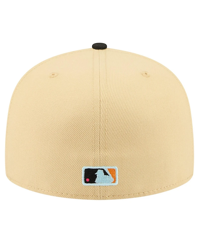 New Era Men's Light Beige St. Louis Cardinals Two-Tone Embroidered Visor 59FIFTY Fitted Hat