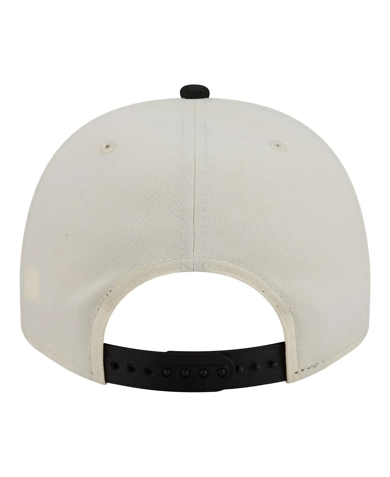 New Era Men's Cream/Black San Francisco 49ers A-Frame 9FIFTY Snapback Hat