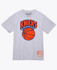 Mitchell & Ness Men's Heather Gray New York Knicks Basic Logo T-Shirt
