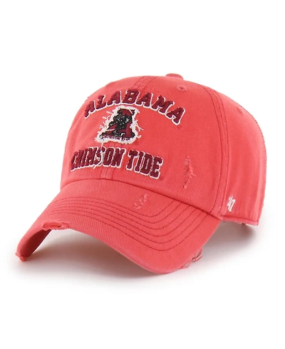 47 Brand Men's and Women's Crimson Alabama Crimson Tide Well-Worn Seymore Clean Up Adjustable Hat