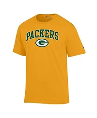 Champion Men's Gold Green Bay Packers Arch Over Logo T-Shirt