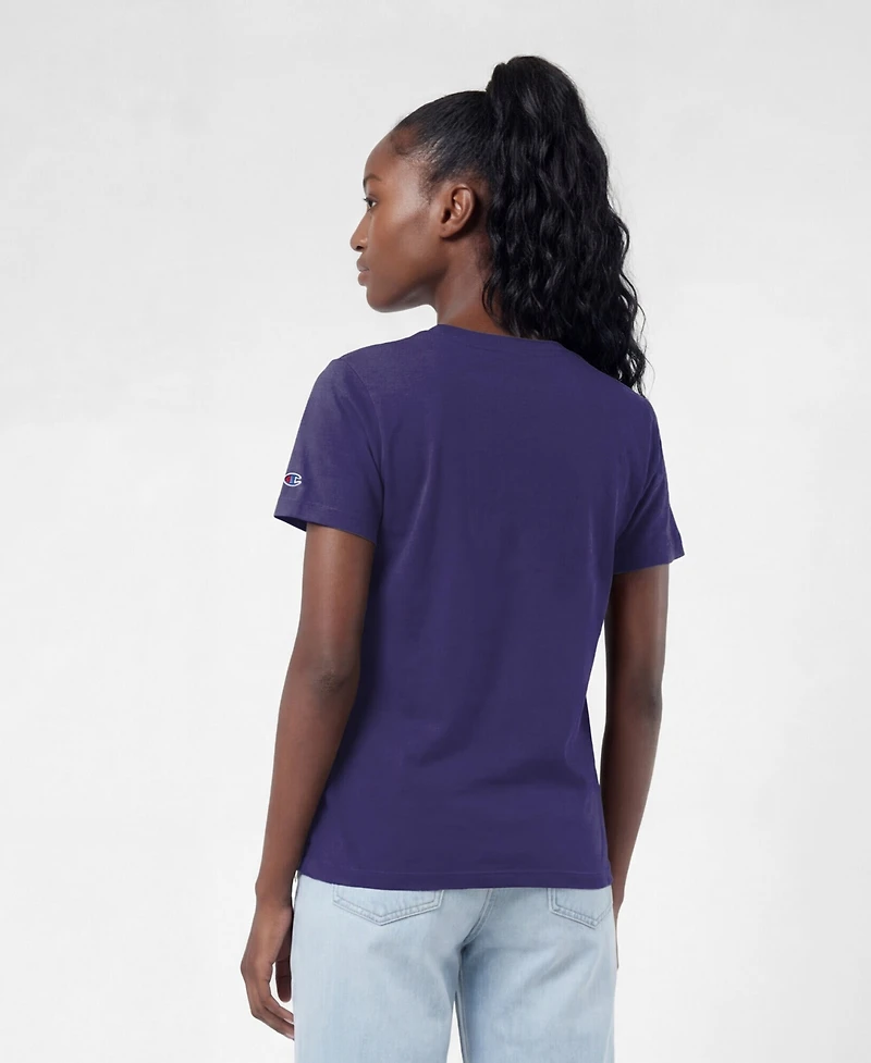 Champion Women's Purple Baltimore Ravens Logo T-Shirt