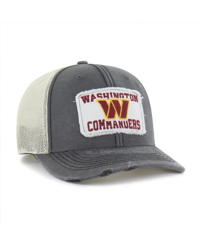 47 Brand Men's Charcoal Washington Commanders Egremont Well-Worn Adjustable Trucker Hat