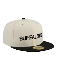 New Era Men's Cream/Black Colorado Buffaloes Two-Tone Script 59FIFTY Fitted Hat