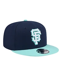 New Era Men's Navy/Turquoise San Francisco Giants 2-Tone Color Pack 9FIFTY Snapback Hat