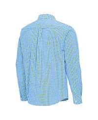 Antigua Men's Powder Blue Oklahoma City Thunder Ellis Woven Tri-Blend Button-Down Shirt