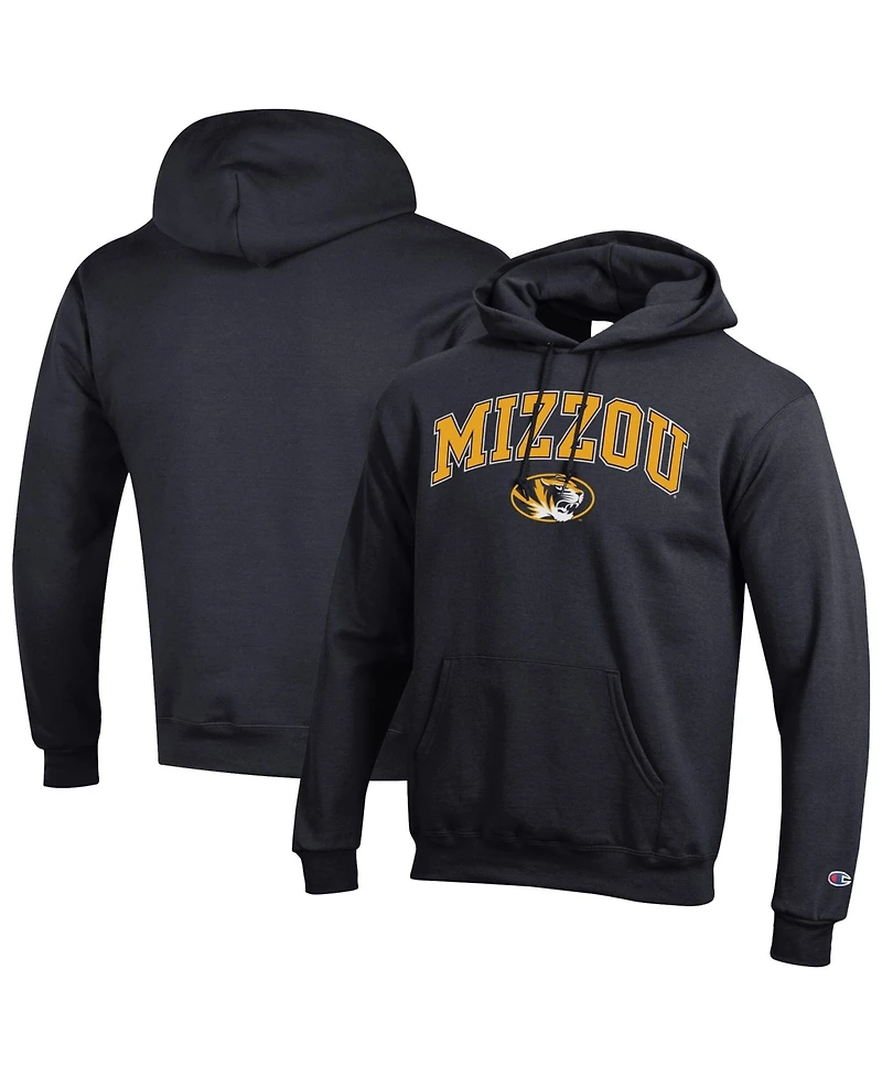 Champion Men's Black Missouri Tigers Arch Over Logo Pullover Hoodie