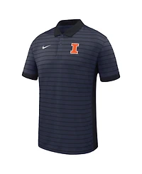 Nike Men's Navy Illinois Fighting Illini Victory Stripe Dri-fit Polo Shirt