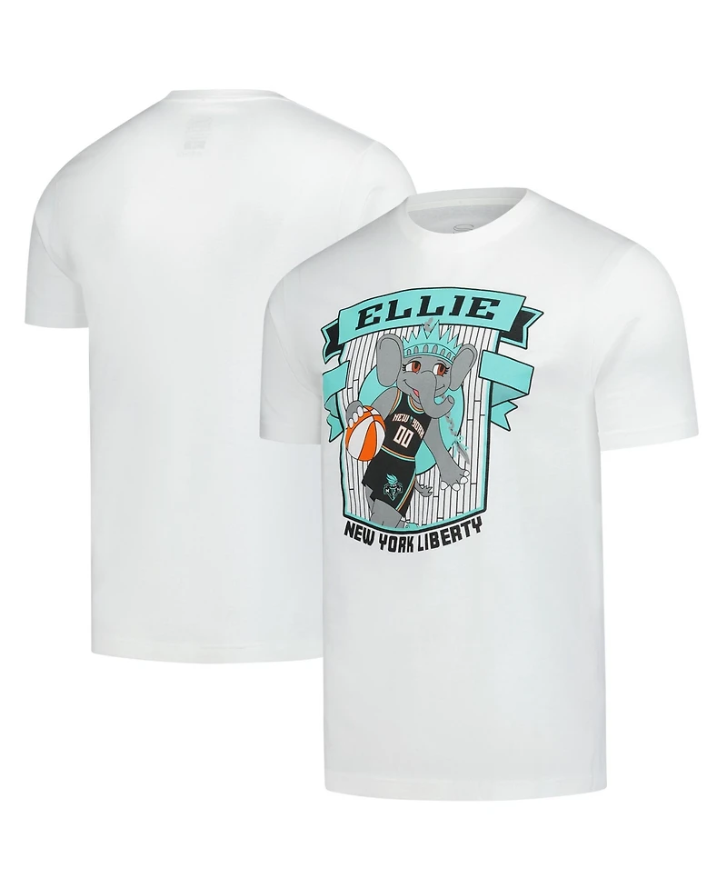 Stadium Essentials Men's and Women's White New York Liberty Ellie Mascot Established T-Shirt