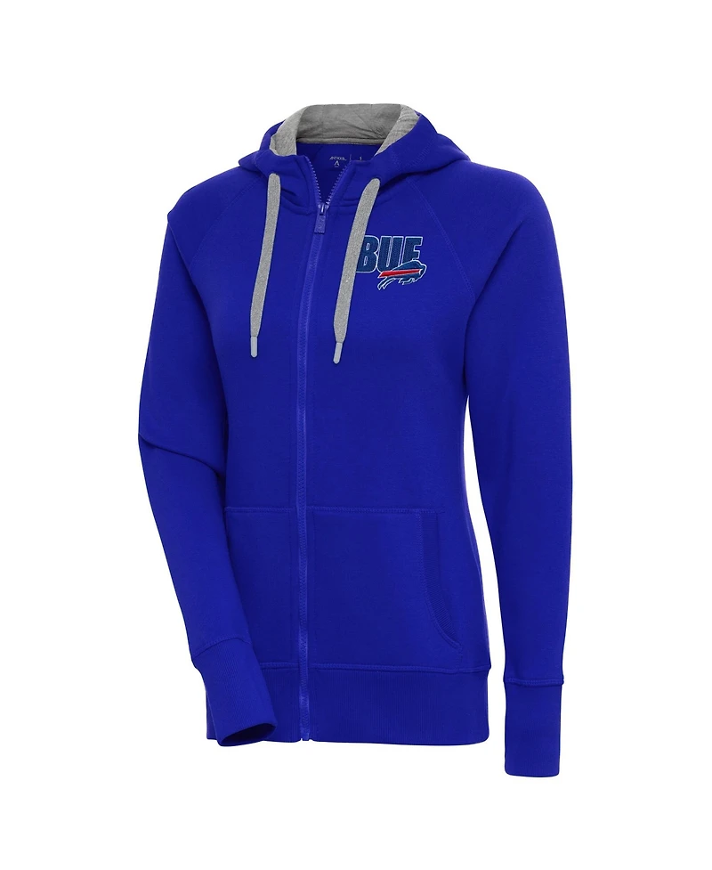 Antigua Women's Buffalo Bills Victory Full-Zip Hoodie with Heat-Sealed Graphics
