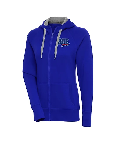 Antigua Women's Buffalo Bills Victory Full-Zip Hoodie with Heat-Sealed Graphics