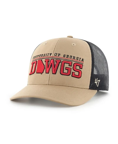 47 Brand Men's Khaki Georgia Bulldogs Local Statement Trucker Adjustable Hat
