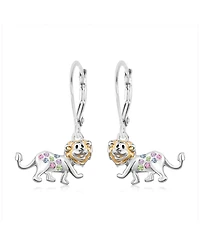 Chanteur Kids Lion Hypoallergenic Earrings for Girls with Sterling Silver Leverbacks