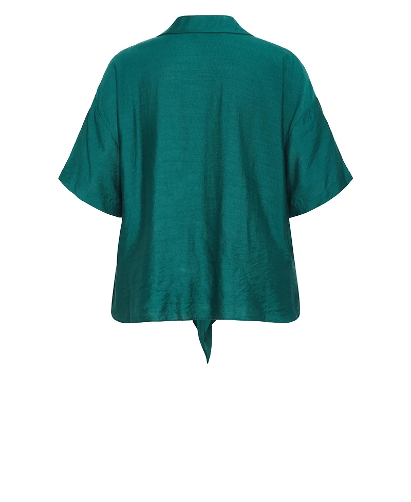 City Chic Women's Plus Rosie Short Sleeve Shirt