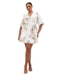 City Chic Women's Plus Koko Print Mini Dress
