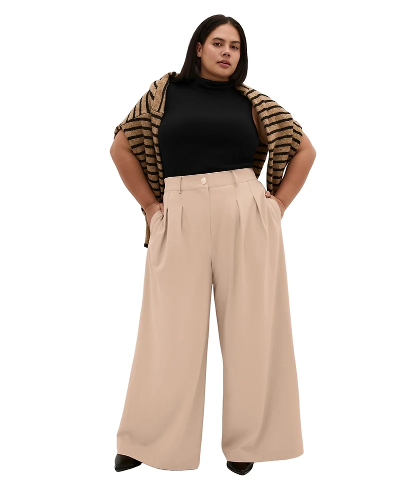 City Chic Women's Plus Abbigail Wide Leg Pant