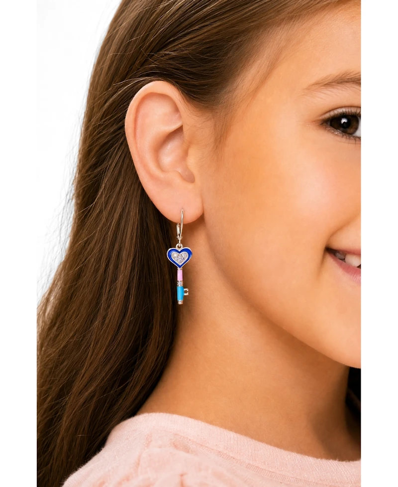 Chanteur Kids Heart Hypoallergenic Earrings for Girls with Sterling Silver Leverbacks