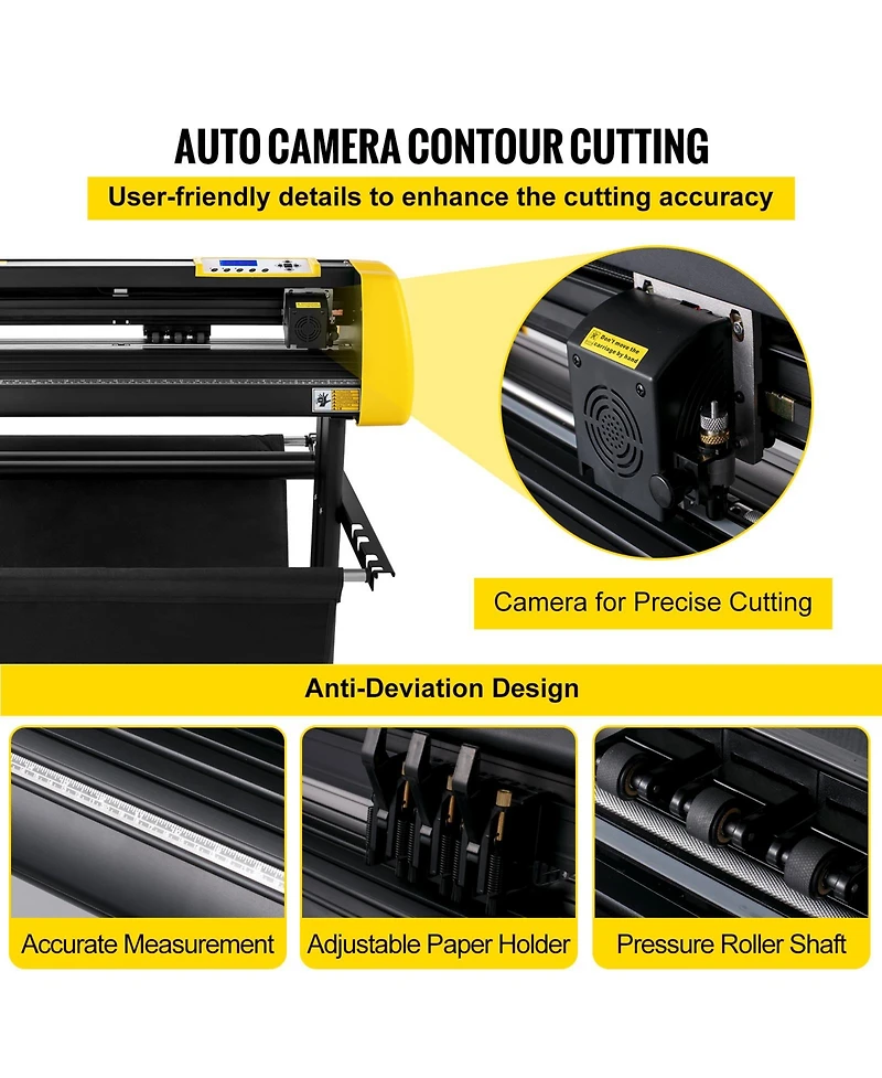 Sevorley Vinyl Cutter Machine with Camera Contour Cutting and Floor Stand