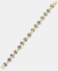 Givenchy Crystal Multi-Stone Pear Statement Flex Bracelet