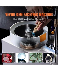 Sevorley Gem Faceting Machine, 180W Jade Grinding and Polishing Machine with Adjustable 0-2980 Rpm Speed and Manipulator