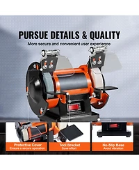 Sevorley Bench Jewelry Polisher and Buffer, 3590 Rpm Grinder with 3 Wheels and 100-Piece Accessory Kit