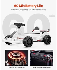Sevorley Electric Pedal Ride-On Go Kart, 44 lb. Capacity, Ages 2+