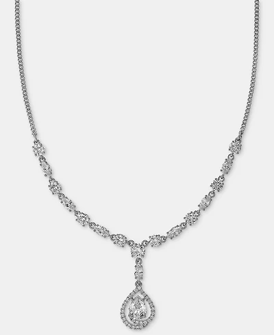 Givenchy Cubic Zirconia Lariat Necklace, 16" + 3" extender