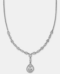 Givenchy Cubic Zirconia Lariat Necklace, 16" + 3" extender