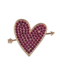 Hallmark Pink Stone Heart and Arrow Pin