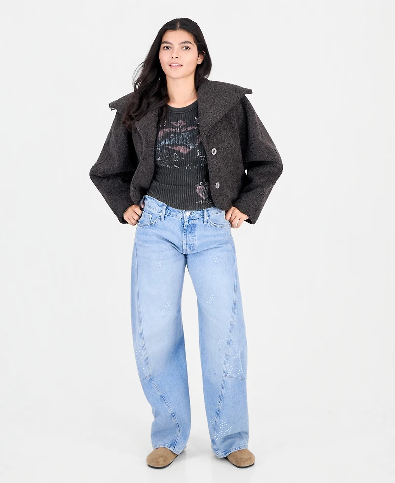 Free People Women's Softest Touch Cropped Faux-Fur Jacket