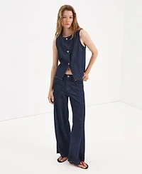 Mango Women's Buttoned Denim Vest
