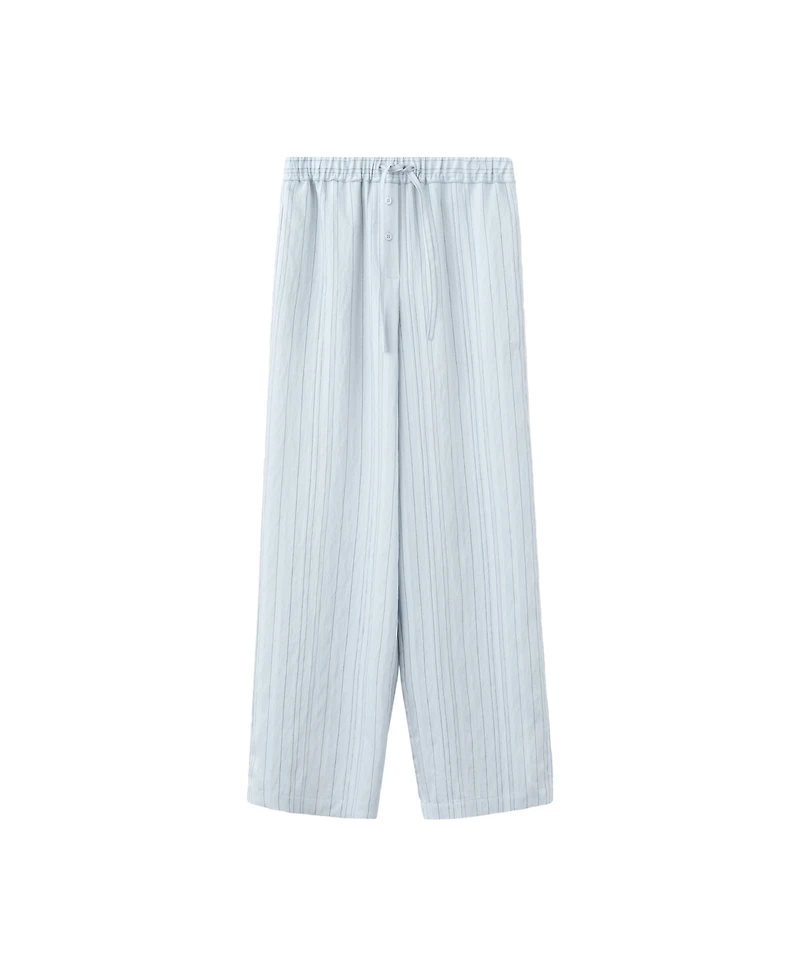 Mango Women's Wide-Leg Striped Pants