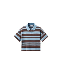 Mango Women's Striped Cotton Polo Shirt