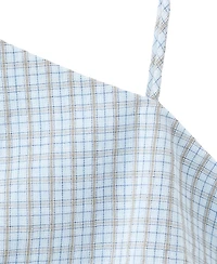 Mango Women's Check Asymmetrical Mini Dress
