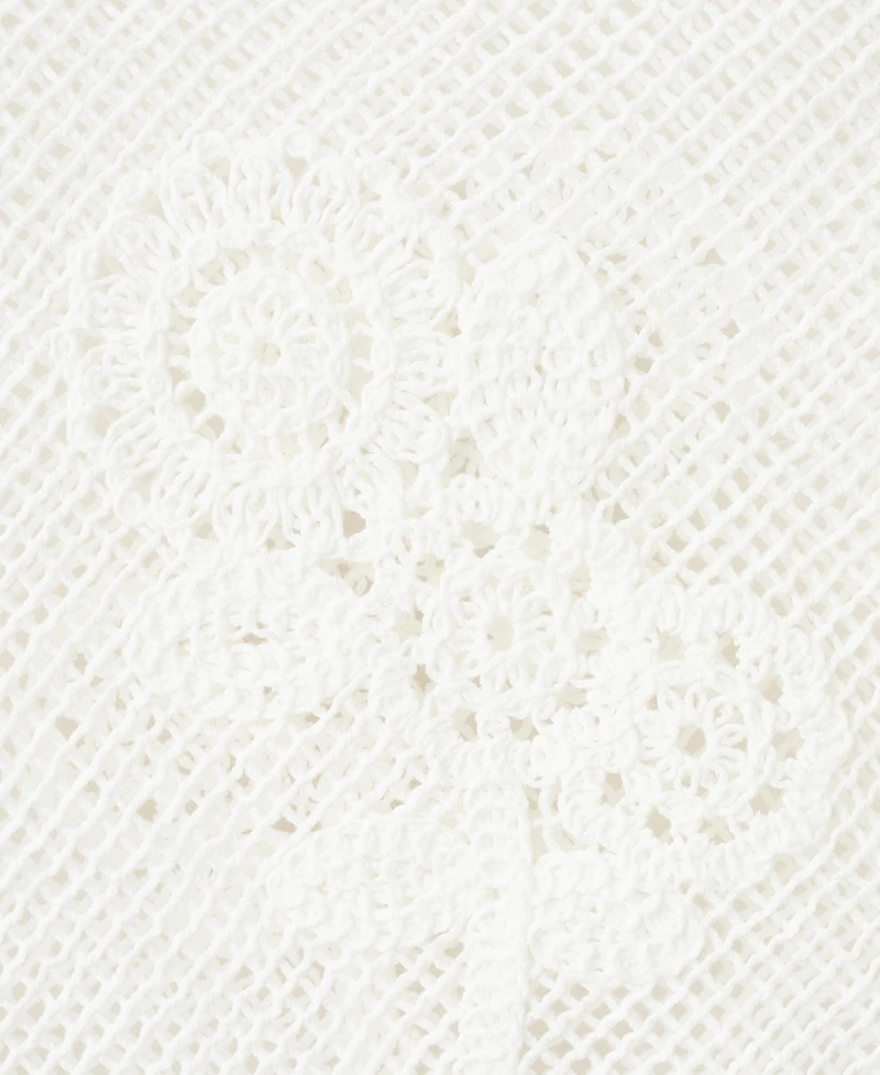 Mango Women's Floral Crocheted Mini Skirt