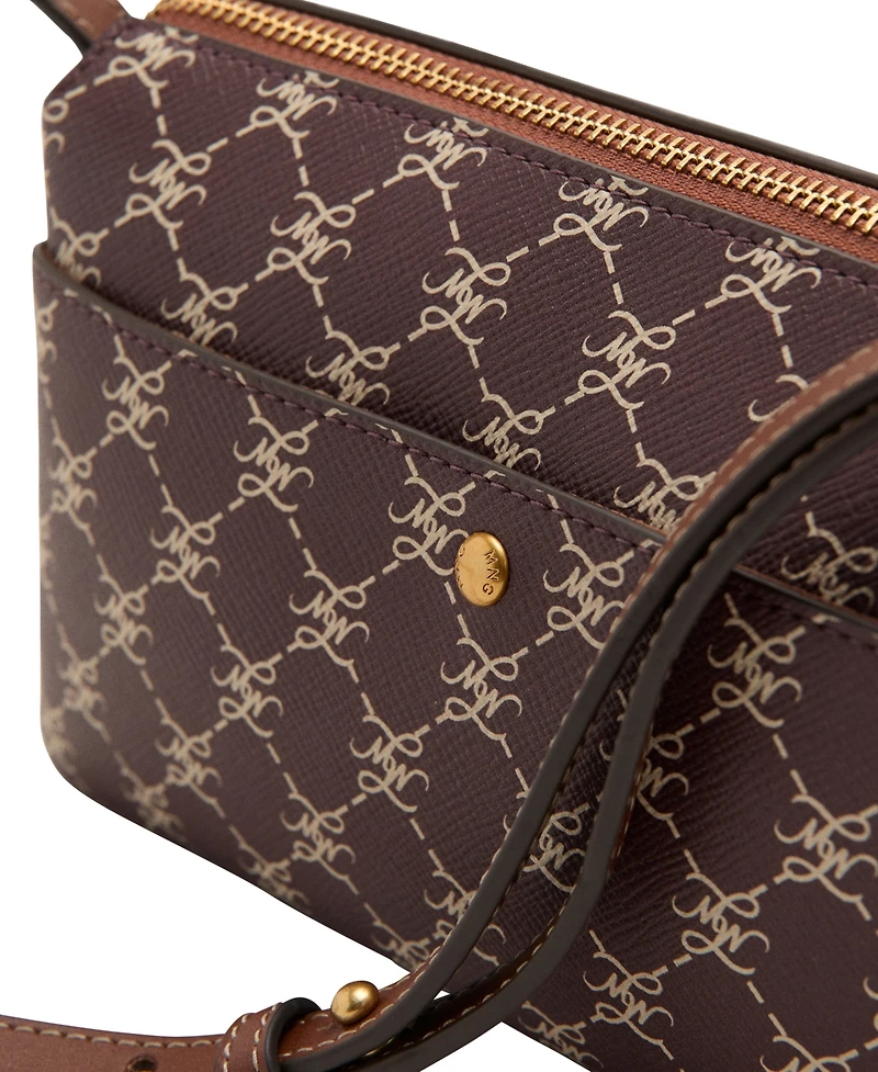 Mango Women's Printed Logo Shoulder Bag